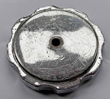 RADIATOR CAP CHROME LARGE 3 1/2" CLASSIC VINTAGE SCREW ON