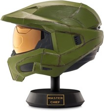 Halo Master Chief Deluxe Helmet with Stand - LED Lights on Each Side - new