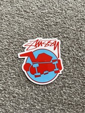 Stussy Skate Grab Sticker - Red