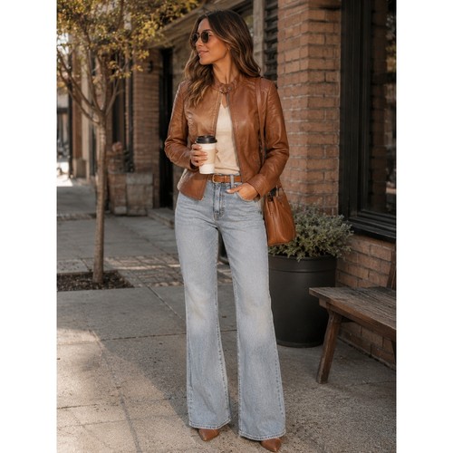 Nwt genuine leather moto - genuine,