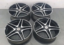 GENUINE SET ALLOY RIMS 19 INCH MERCEDES C63 W205 AMG 8.5J & 9.5J Staggered Merc