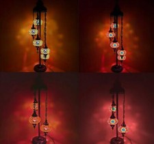 Turkish Moroccan Floor Lamp Colourful Glass Mosaic 3 5 Ball Light ✔ UK SAFE