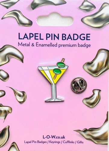 Martini drink glass lapel - martini, in