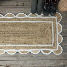 Rug Jute Scallop Carpet