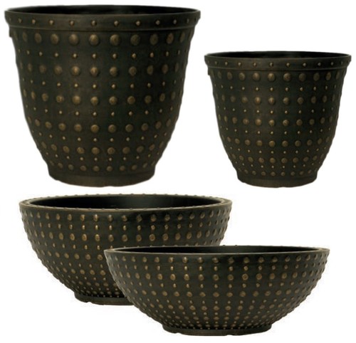 Black bronze small large plant - bronze,