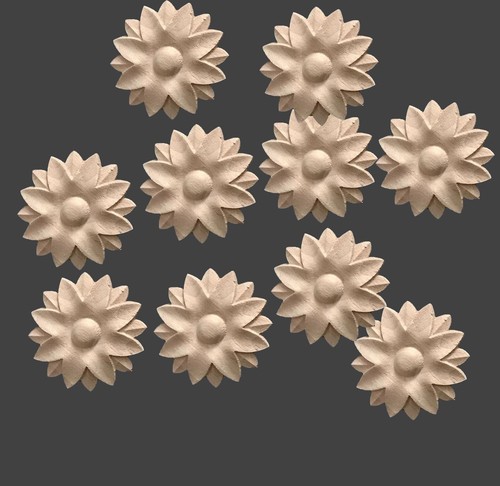Unpainted flower carving craft - flower,