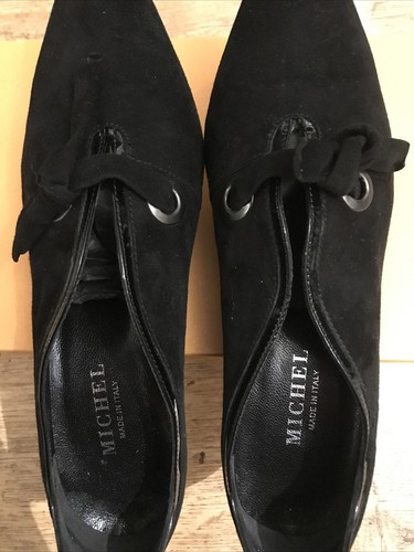 Michel italian black suede - michel,