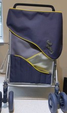 Genuine Sholley Trolley Cool Sholley Blue Grey With Fixed Bag At The Back 6 Whee