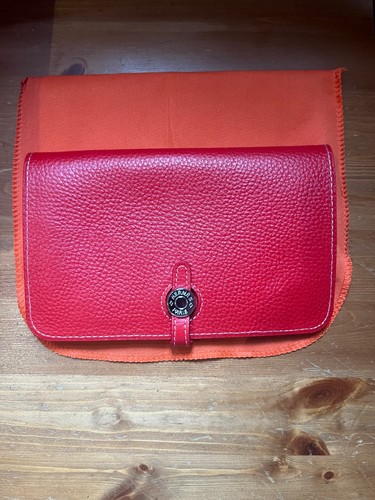 Hermes red dogon duo - duo, leather