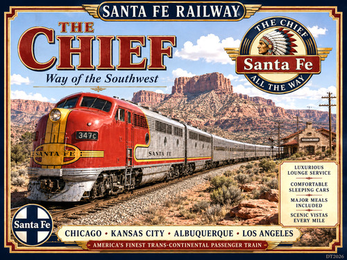 Santa the chief railroad - fe,