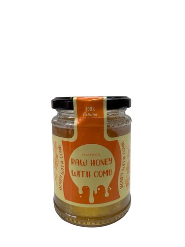 Pure raw honey with - honey, comb