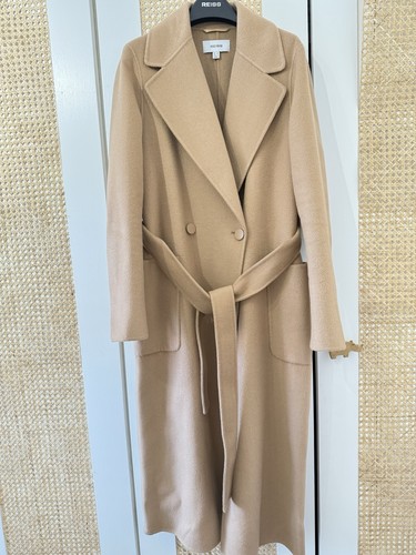 Reiss women long camel coat - long,