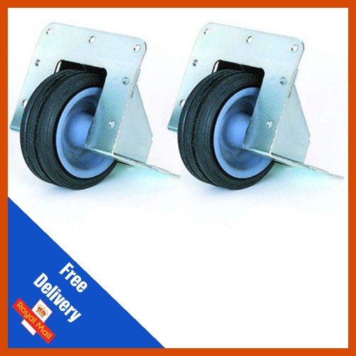 Pair 75mm recessed castors - pair, of