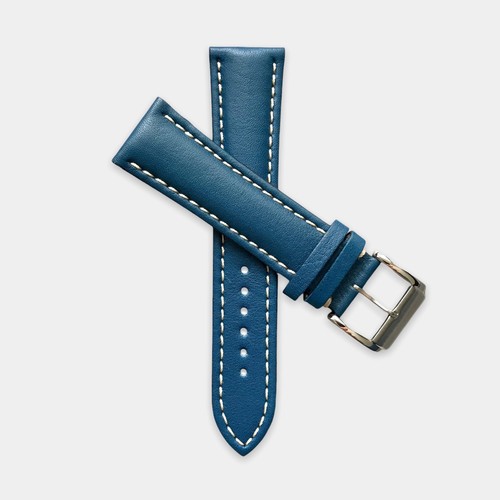 Blue italian calf leather - blue,