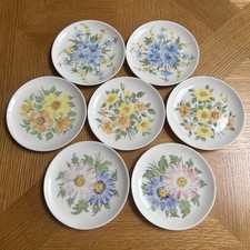 Branksome China Miriam hand painted small plates x 7