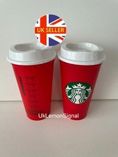 RED Starbucks Plastic Reusable