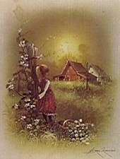 Andres Orpinas Print Litho in USA 50 Pieces Girl on Tree 20.4x15.2 cm PO-1019