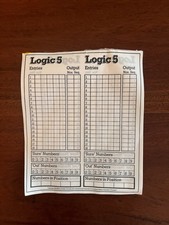 Vintage MB Games Original Logic 5 Games Pad (16 Sheets Double Sided)