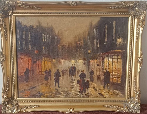 Vintage framed street scene - vintage,