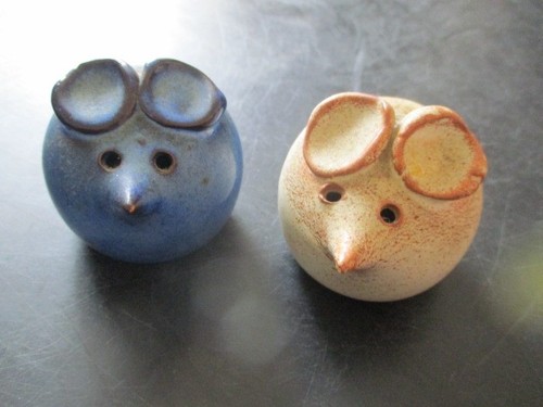 Studio pottery mice shakers - mice,