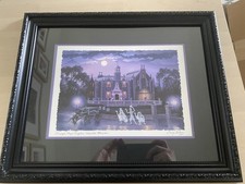 Disney Parks The Haunted Mansion Print By Larry Dotson - With Black Frame