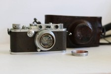 Leitz Leica III Chrome Body 1934 142373 serial number + Summar 5cm F2 Lens +case