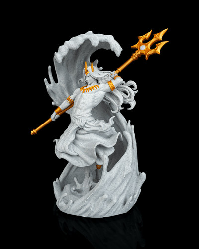 Poseidon statue 28cm - poseidon, 3d