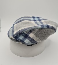 Baby boy's Blue  Large check tweed & lined flat cap newborn to 36 month child