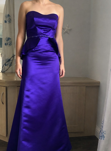 Purple satin ball - purple, gown