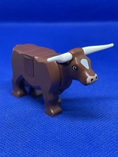 Lego Animal Reddish Brown Cow With White Horns 64452pb01c02