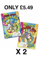 2 X A4 Super Jumbo Kids Colouring Book Travel Fun Art Craft Creative£5.49