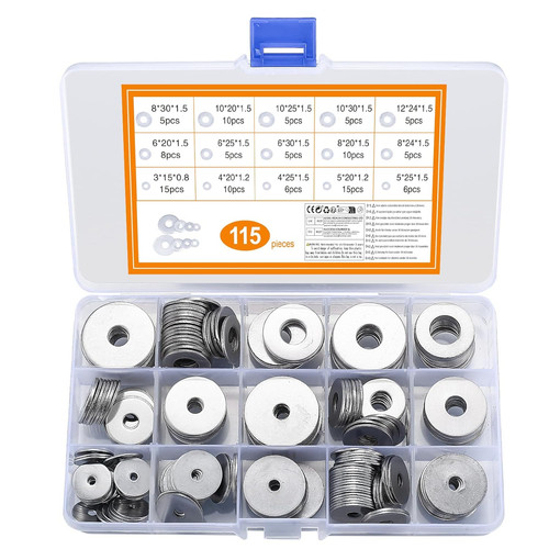 115 pcs large flat washer - 115, set