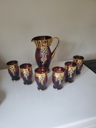 Murano glass water set - water,
