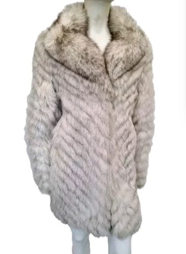 Real silver fox fur - silver,