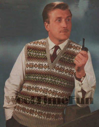 Knitting pattern mens - mens, vintage