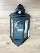 Luceco Coach 3 Panel Outdoor E27/GLS Wall Lantern with PIR - Black - LEXDCL3PB