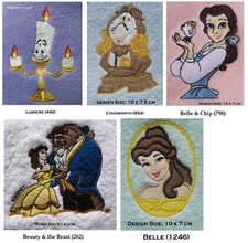 Beauty & The Beast (B) - Embroidered & Personalised Fleece Baby Blanket or Throw