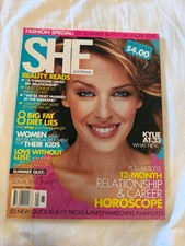 Kylie Minogue She Australia January 2002 magazine & cover Fever Light Years
