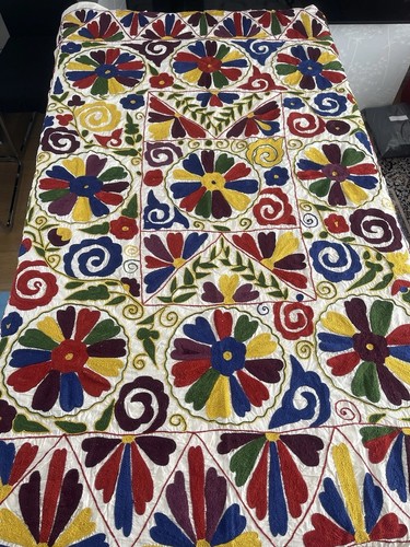 Handmade suzani bedspread - handmade, bedspread/