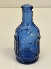 Vintage Root Bitters Small Blue Glass Bottle