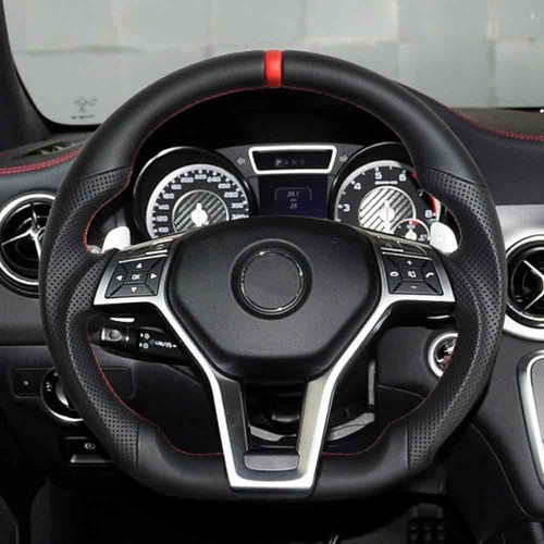 Full leather steering wheel - steering,