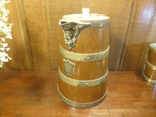 Antique 1884 coopered oak - antique,