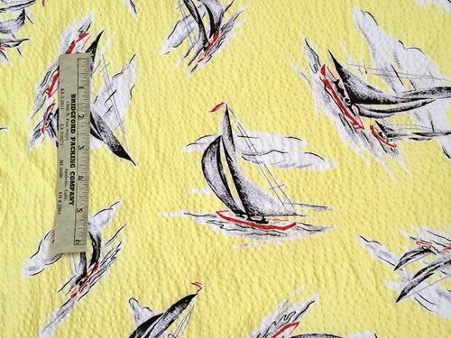 Vtg cotton seersucker - , fabric
