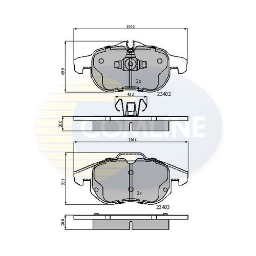 Brake pads set for - set, opel