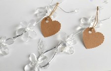 20 Kraft Card Love Hearts