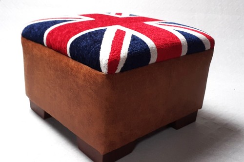 Footstool union jack - footstool,