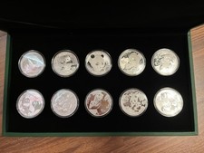2016-2025 Ten Years Panda 30g X 10 Silver 999 Coins Set with Box and COA