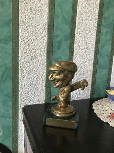 Vintage brass golfing trophy - vintage,