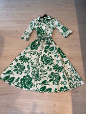 Zara white and green Belted