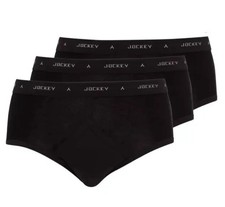 Jockey CLASSIC Y-Front Brief 3 Pack Black size 2XL 40 Inch waist